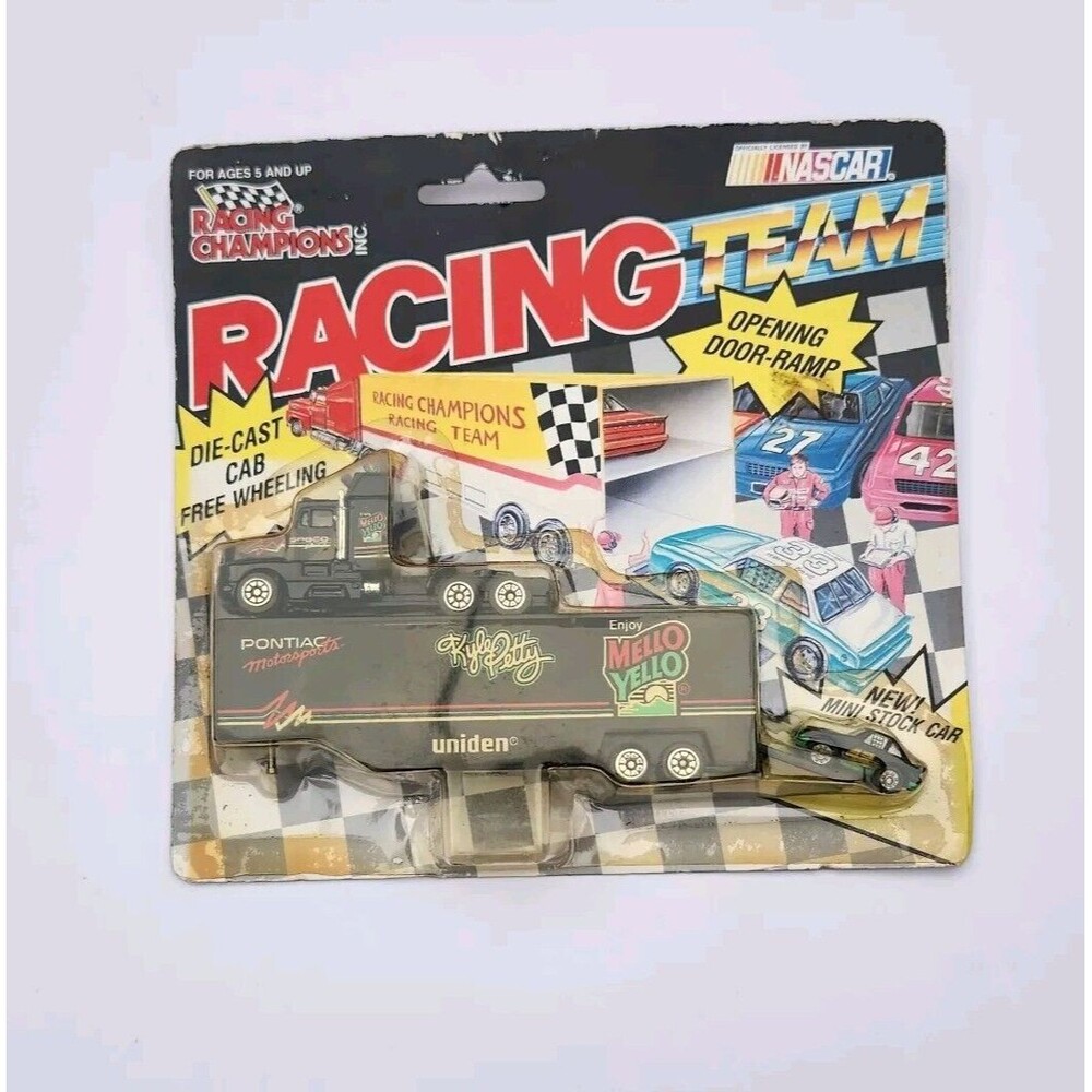 1991 Racing Champions 1:87 Micro Team Transporter NASCAR Kyle Petty Mello Yello